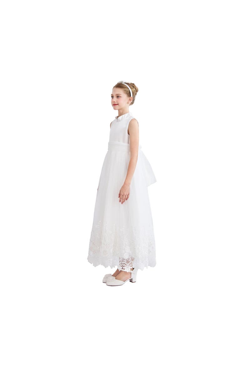 Alvaria Sleeveless Lace Dress, Alternate, color, White