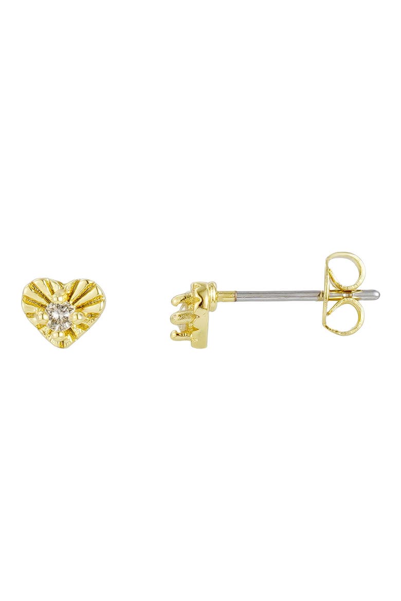 Natural Diamond Heart Burst Stud Earrings, Main, color, GOLD