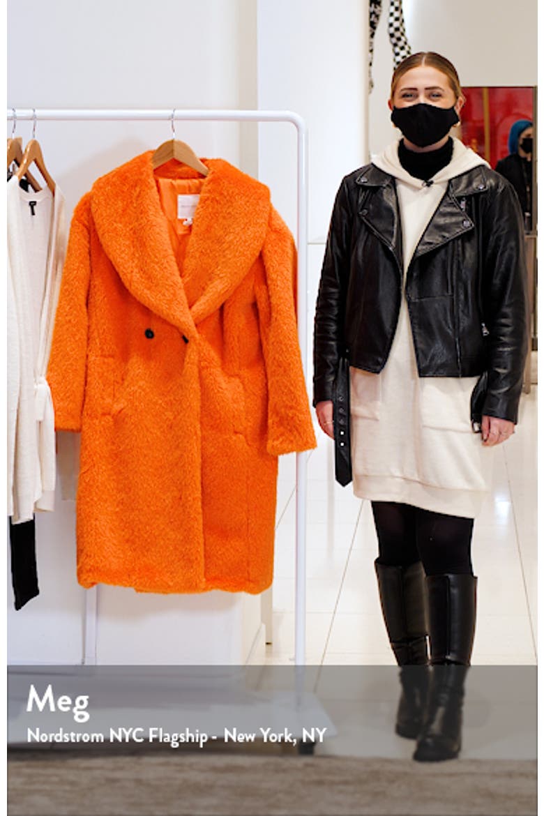 Shawl Collar Faux Fur Coat video