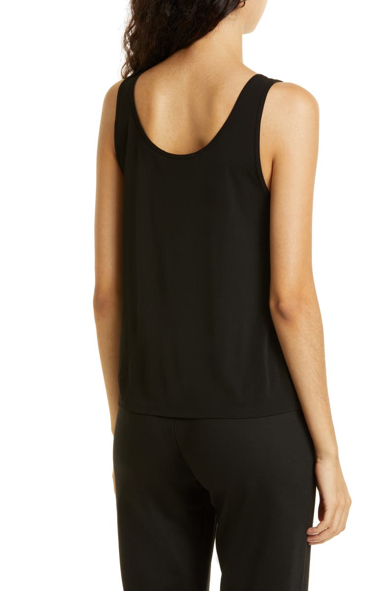 Eileen Fisher Slim Fit Scoop Neck Silk Tank, Alternate, color, 