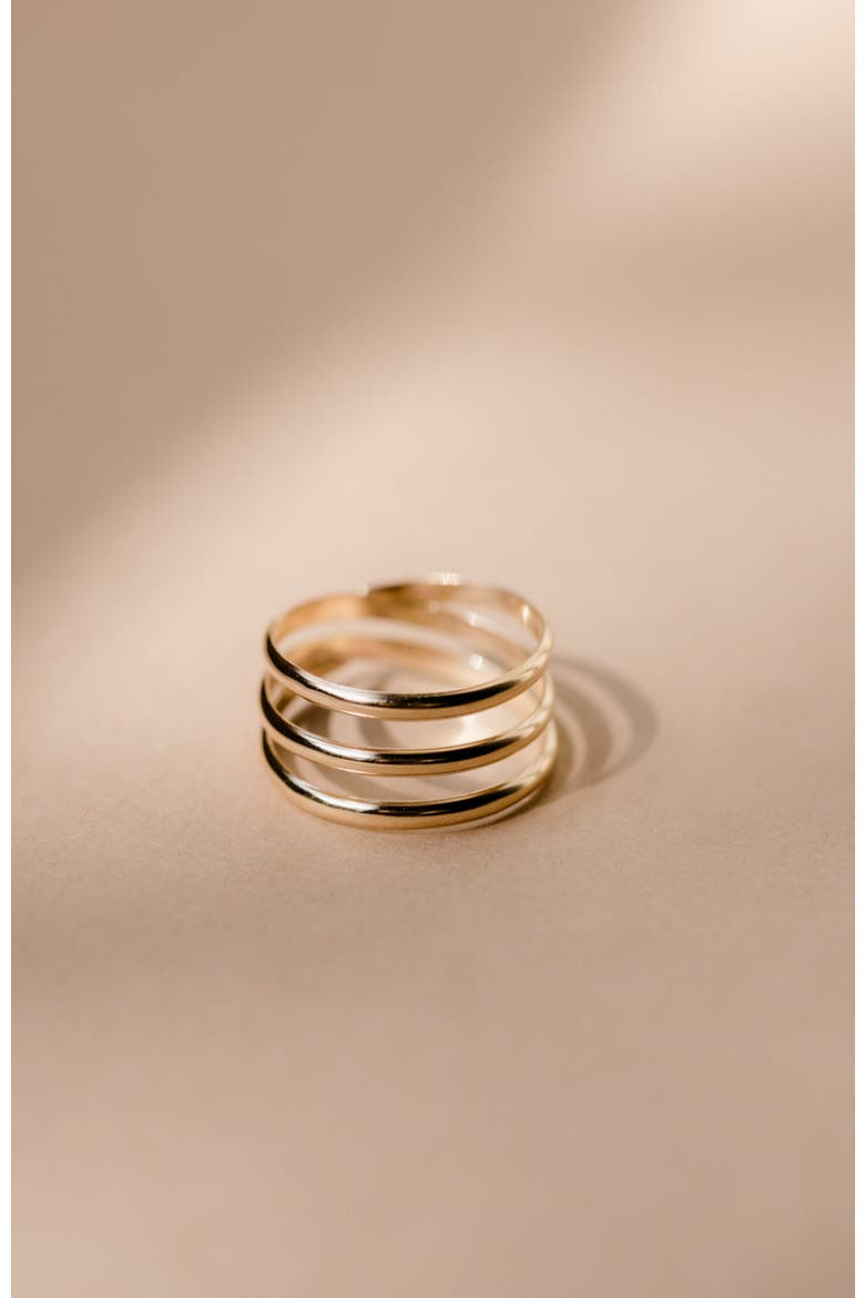 Contour Ring, Main, color, Gold-filled