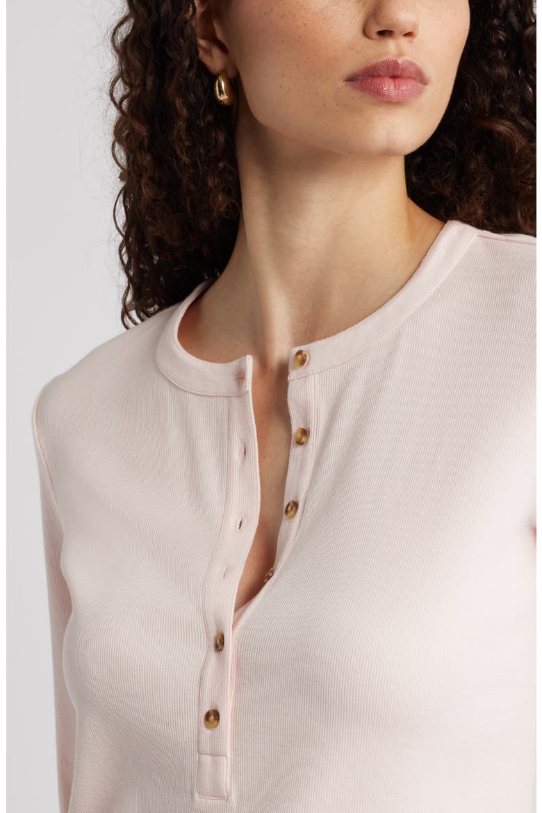 Rib Henley, Alternate, color, PINK FRESCO
