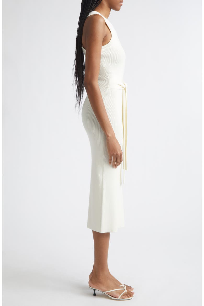 Piper Tie Front Midi Dress, Alternate, color, IVORY
