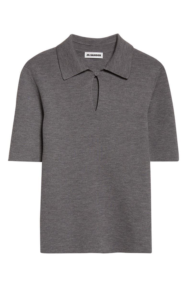 Jil Sander Virgin Wool Polo, Main, color, London Fog