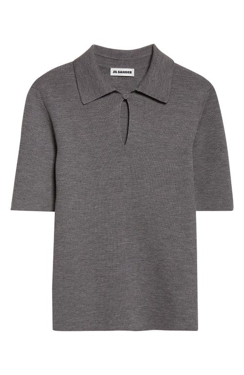 Jil Sander Virgin Wool Polo In Gray