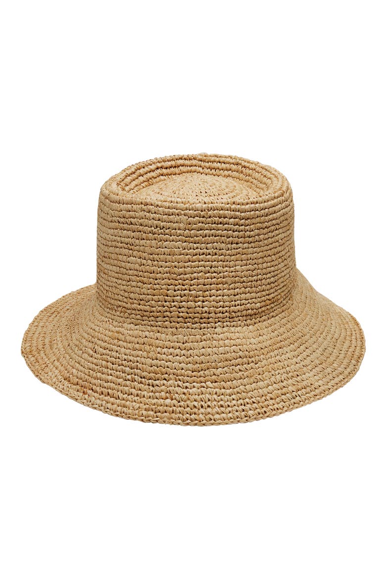 Tali Straw Bucket Hat, Main, color, NATURAL