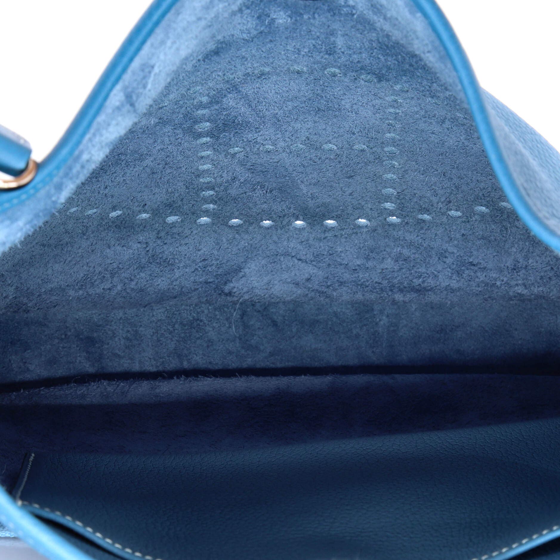 Pre-Owned Hermes Evelyne Bag Gen I Clemence PM, Alternate, color, Bleu Jean