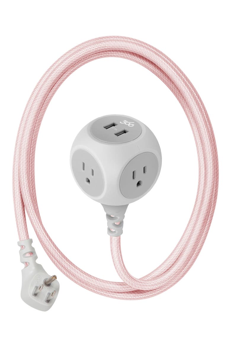 12ft. Habitat Braided Extension Cord - Rose Gold, Main, color, ROSE GOLD