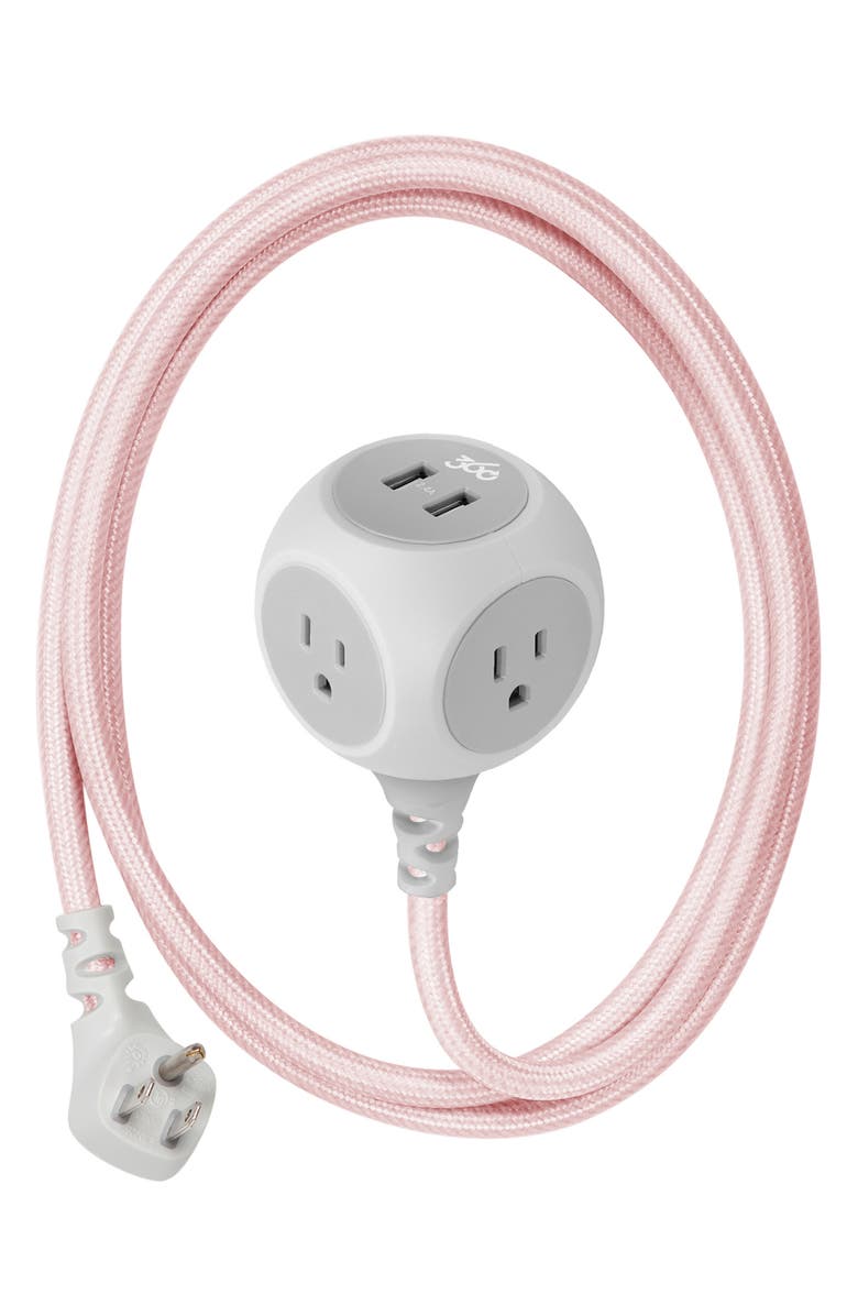 HABITAT 12ft. Habitat Braided Extension Cord - Rose Gold, Main, color, Rose Gold