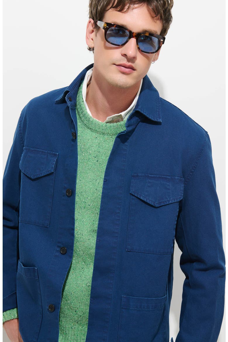 Garment Dyed Cotton Canvas Chore Jacket, Alternate, color, FRENCH NAVY