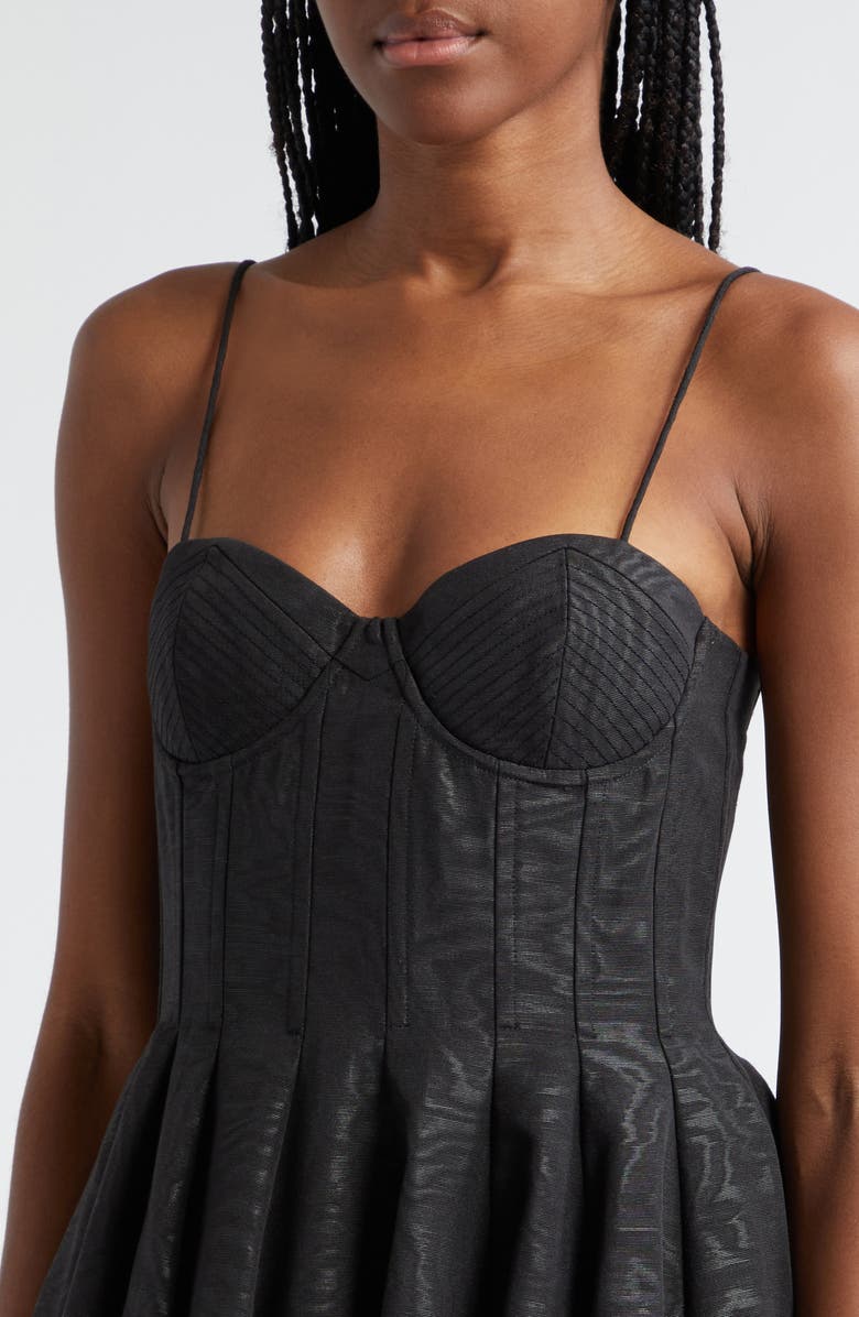 Alice + Olivia Adara Cotton Blend Bustier Minidress, Alternate, color, 