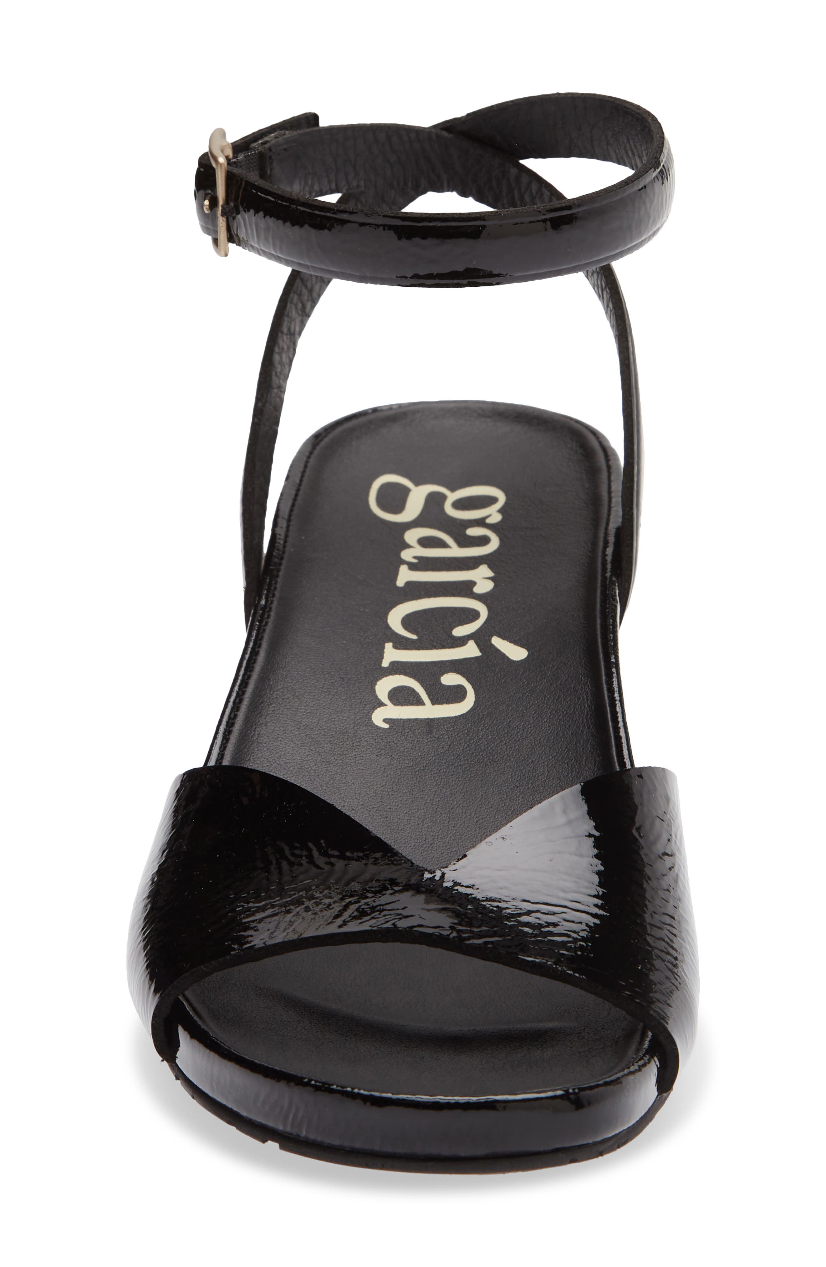 Pedro Garcia Wamika Leather Wedge Sandal, Alternate, color, Black Castoro Naplack