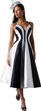 Coast Contrast Panel Midi Dress