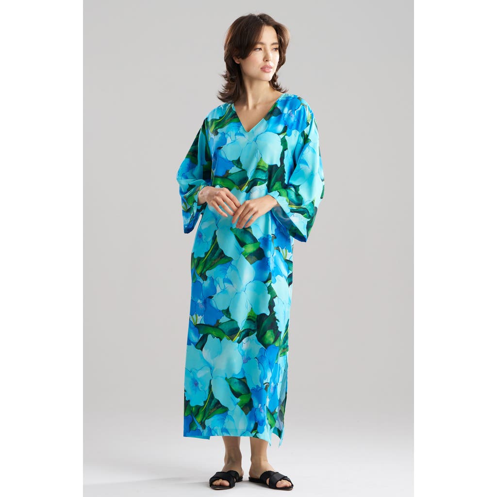 Natori Isla Caftan In Blue