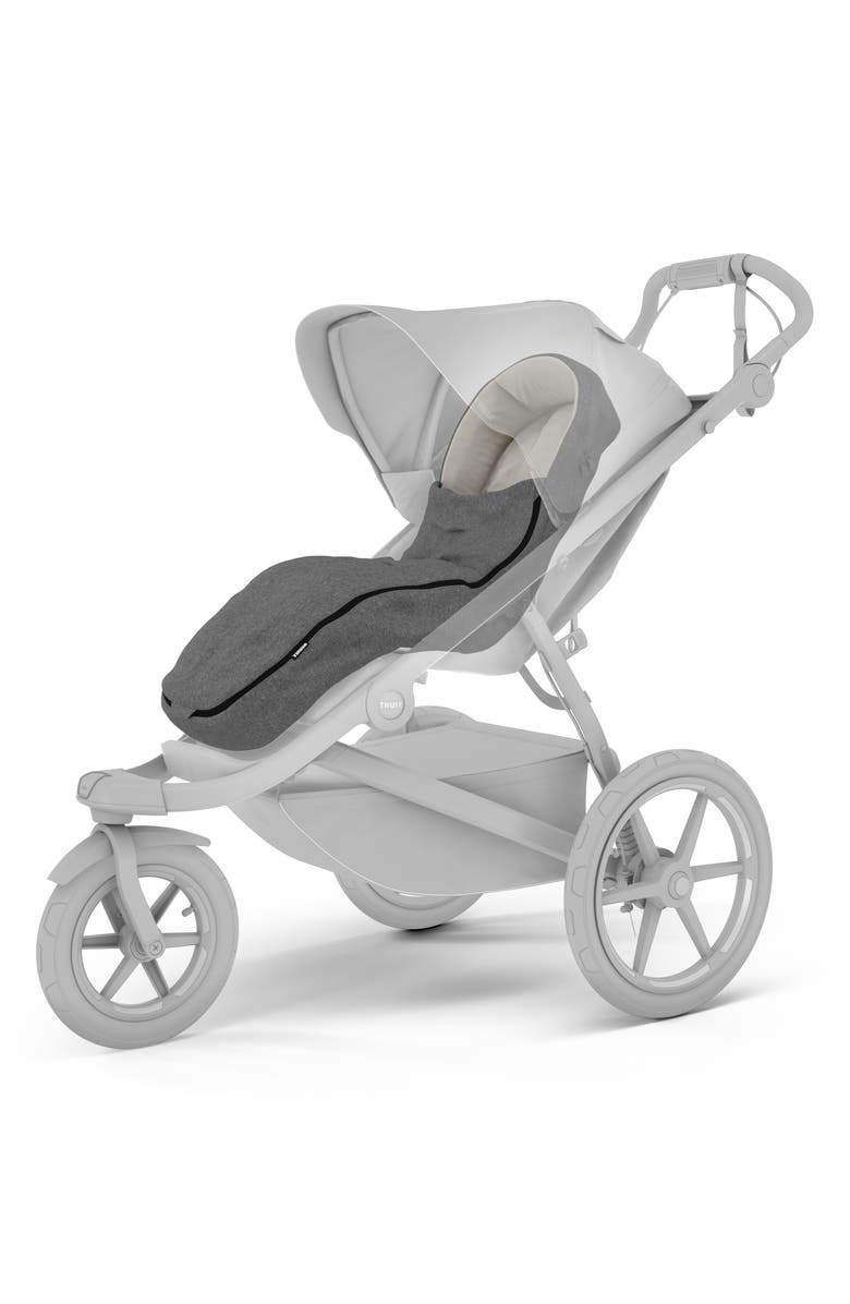 Thule Stroller Footmuff, Alternate, color, Gray Melange/ Black