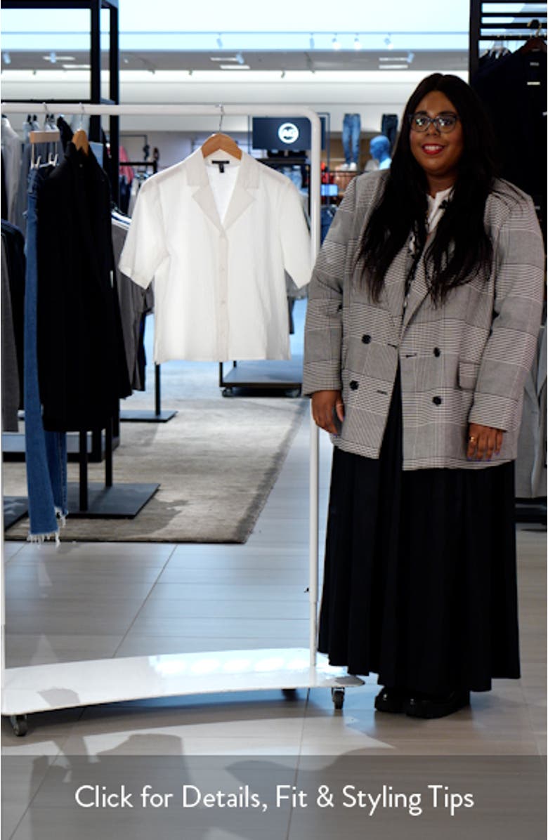 Notch Collar Stretch Organic Cotton Button-Up Shirt, sales video thumbnail