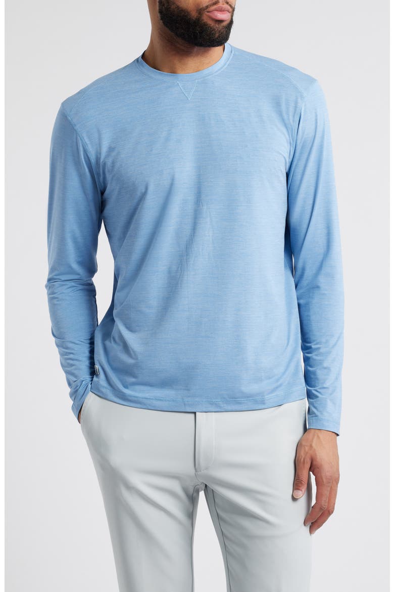 Basin Long Sleeve Performance T-Shirt, Main, color, TIDE
