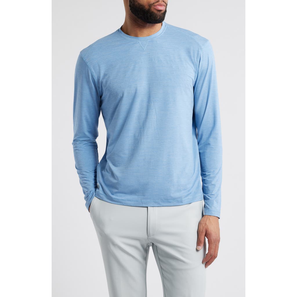 Johnnie-o Basin Long Sleeve Performance T-shirt In Tide