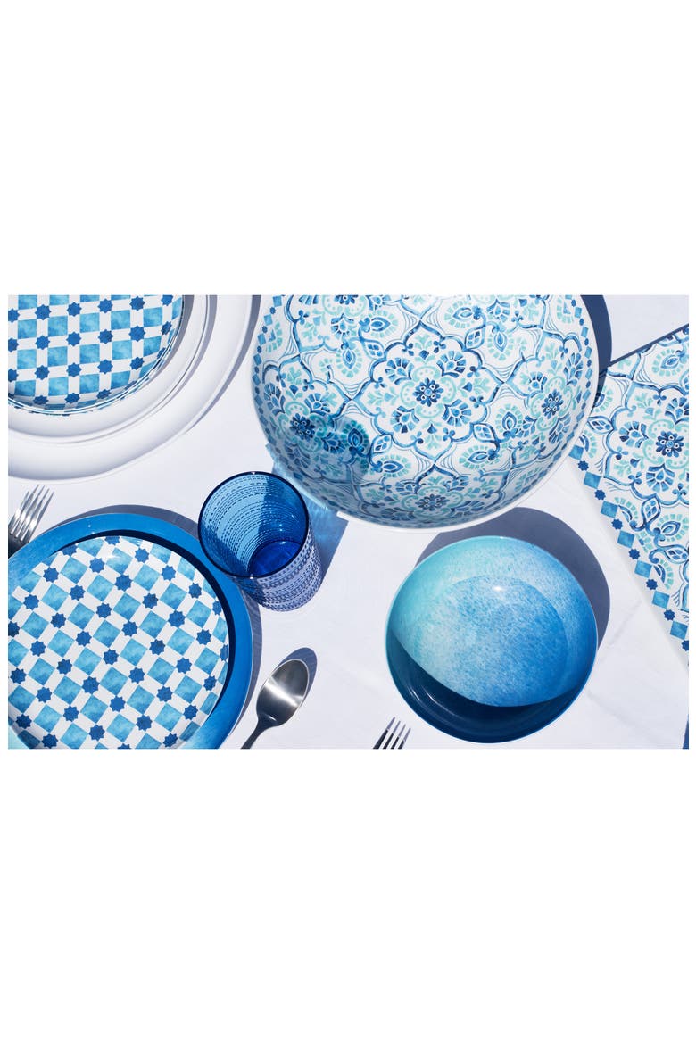 Oceanic Ombré Set of Six Melamine Bowls, Alternate, color, BLUE