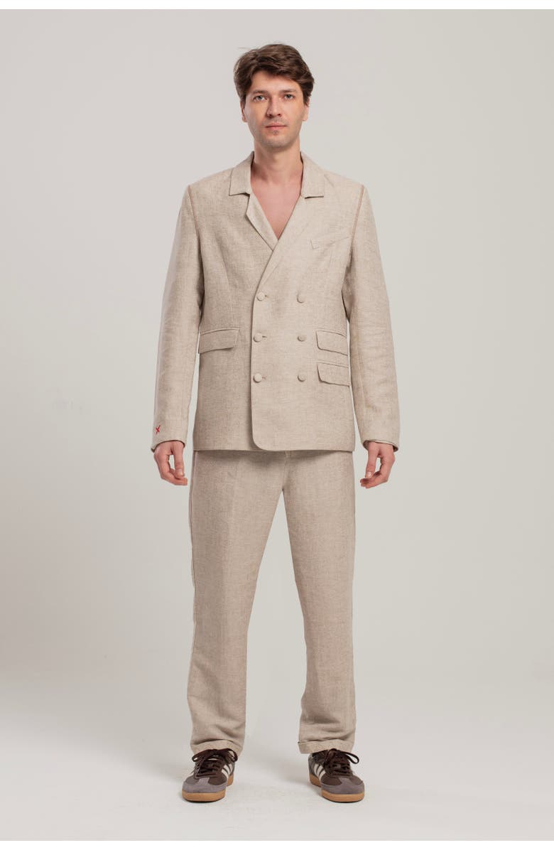 PCFG Free Heaven Linen Oversized Blazer, Alternate, color, Beige