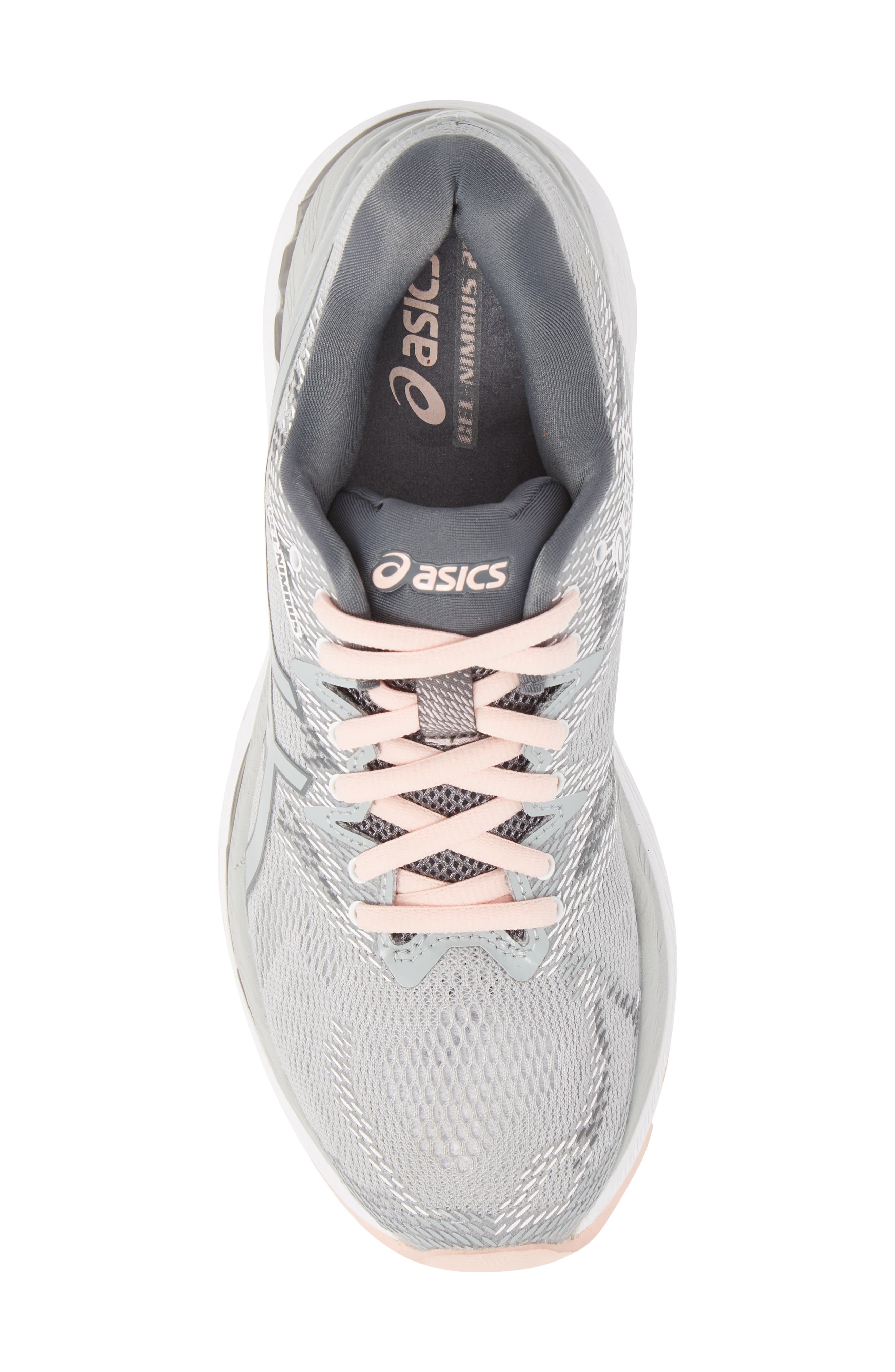 GEL®-Nimbus 20 Running Shoe, Alternate, color, MID GREY/ SEASHELL PINK