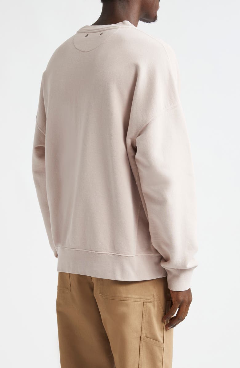 Golden Goose Gender Inclusive Journey Logo Graphic Sweatshirt, Alternate, color, Shadow Grey/ Hunter Green