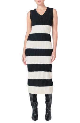 Stripe Midi Sweater Dress