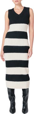 Endless Rose Stripe Midi Sweater Dress
