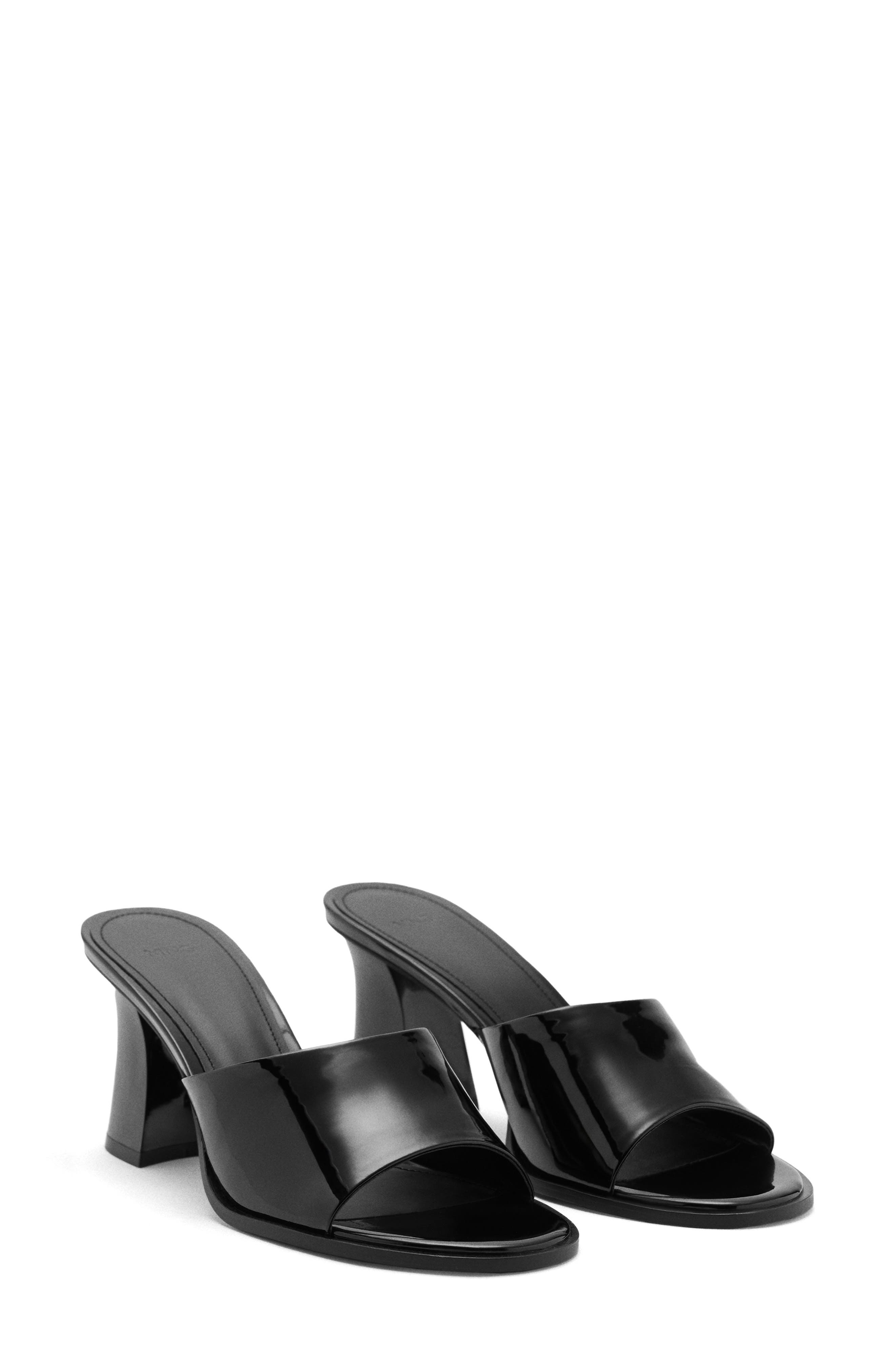 MANGO Slide Sandal, Main, color, Black