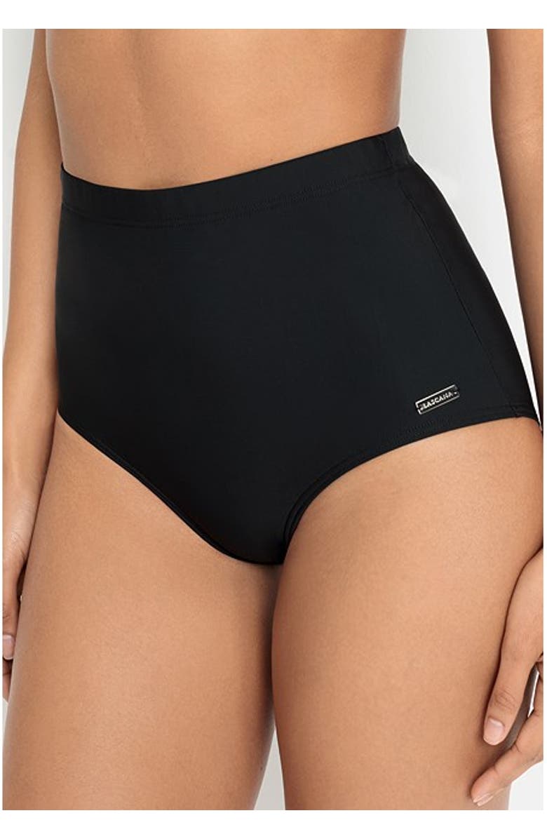LASCANA Women's Shaping High Waisted Bikini Bottom, Alternate, color, Black