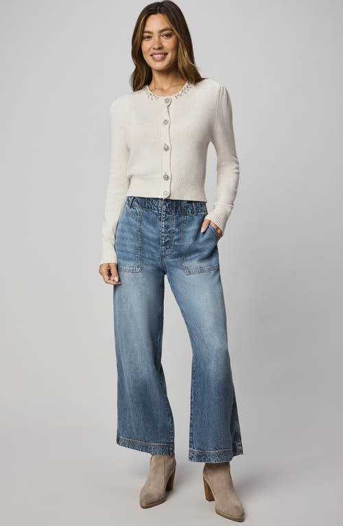 Splendid Montana Crystal Embellished Cardigan In Neutral