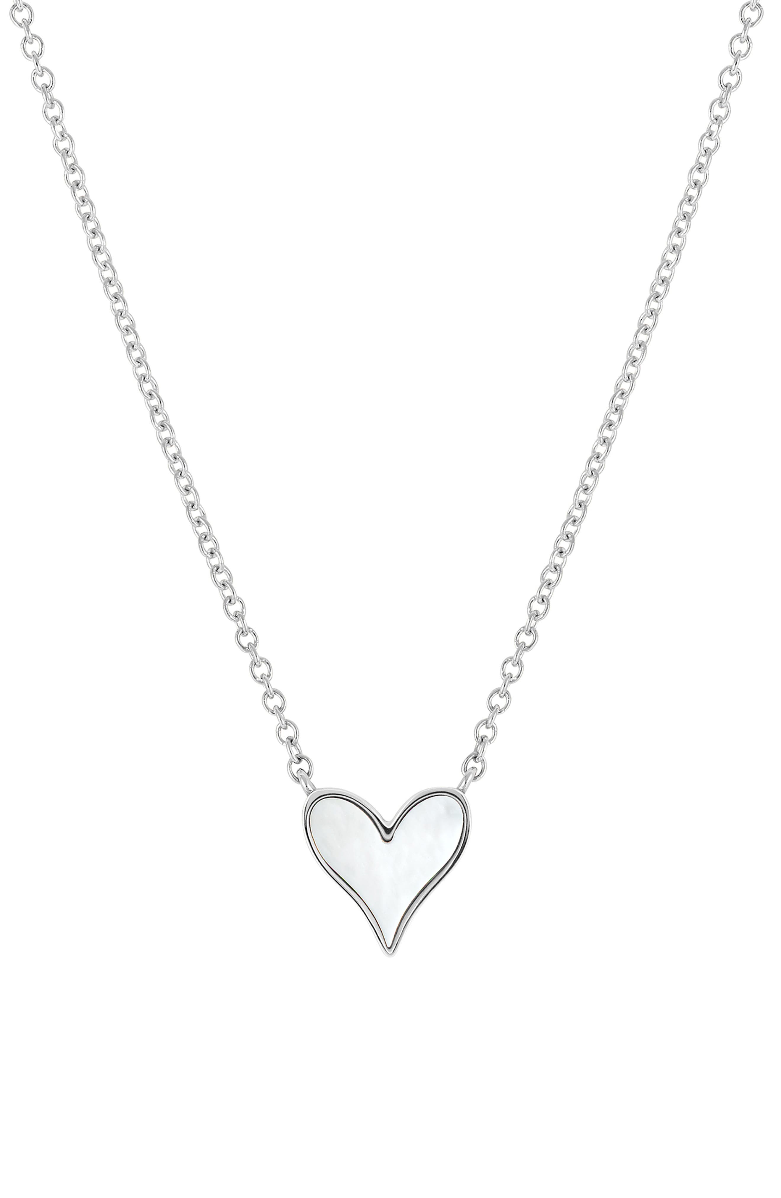 Roseate The Love Locks Sterling Silver Mother of Pearl Pendant Necklace ...