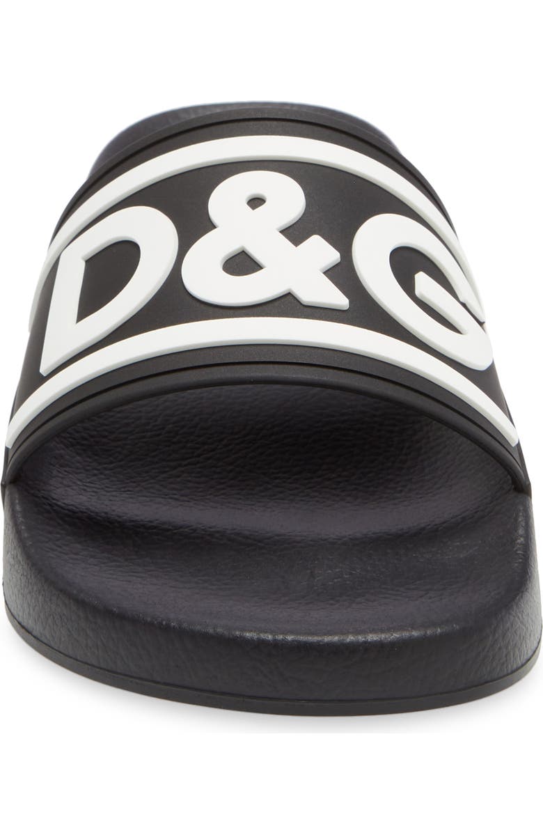 Dolce&Gabbana Logo Slide Sandal, Alternate, color,