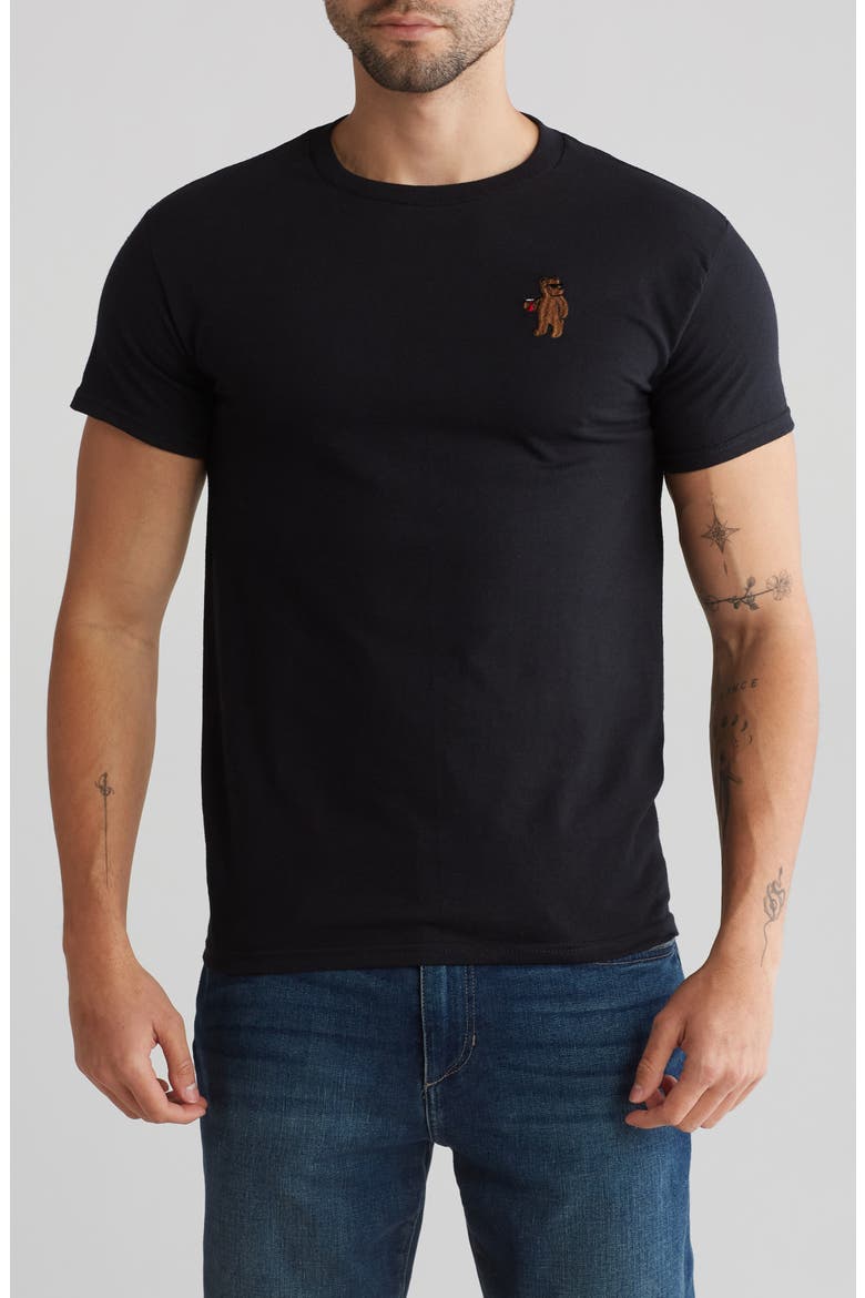 Riot Bear Cotton Graphic Tee, Main, color, BLACK