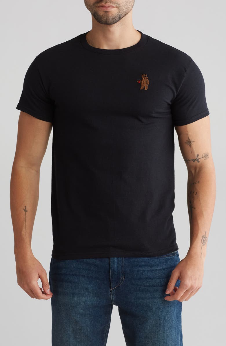 RIOT SOCIETY Riot Bear Cotton Graphic Tee, Main, color, Black