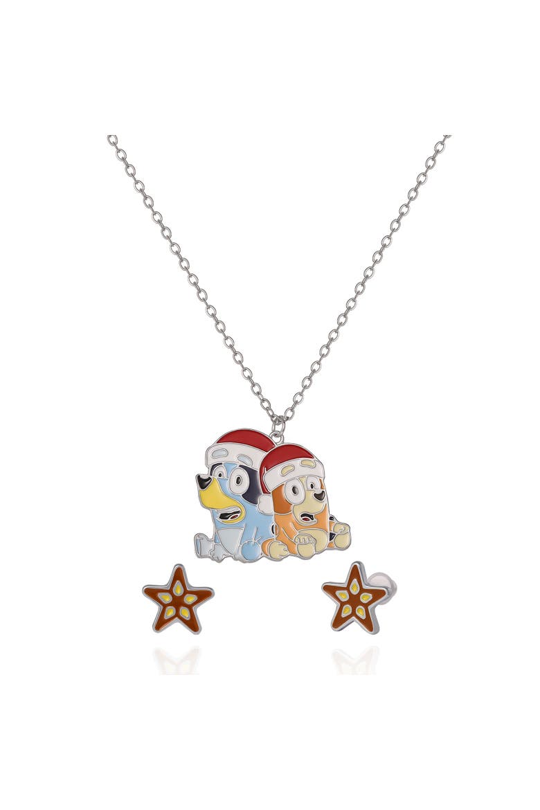 Holiday Necklace & Star Stud Earrings Set, Main, color, Multi