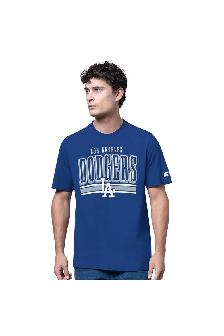 Men's Starter  Heather Gray/Royal Los Angeles Dodgers Two-Pack Long Sleeve & Short Sleeve T-Shirt Set, Alternate, color, Royal