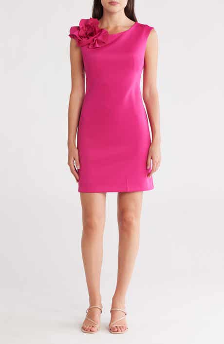 Donna Ricco Rosette Cap Sleeve Sheath Dress