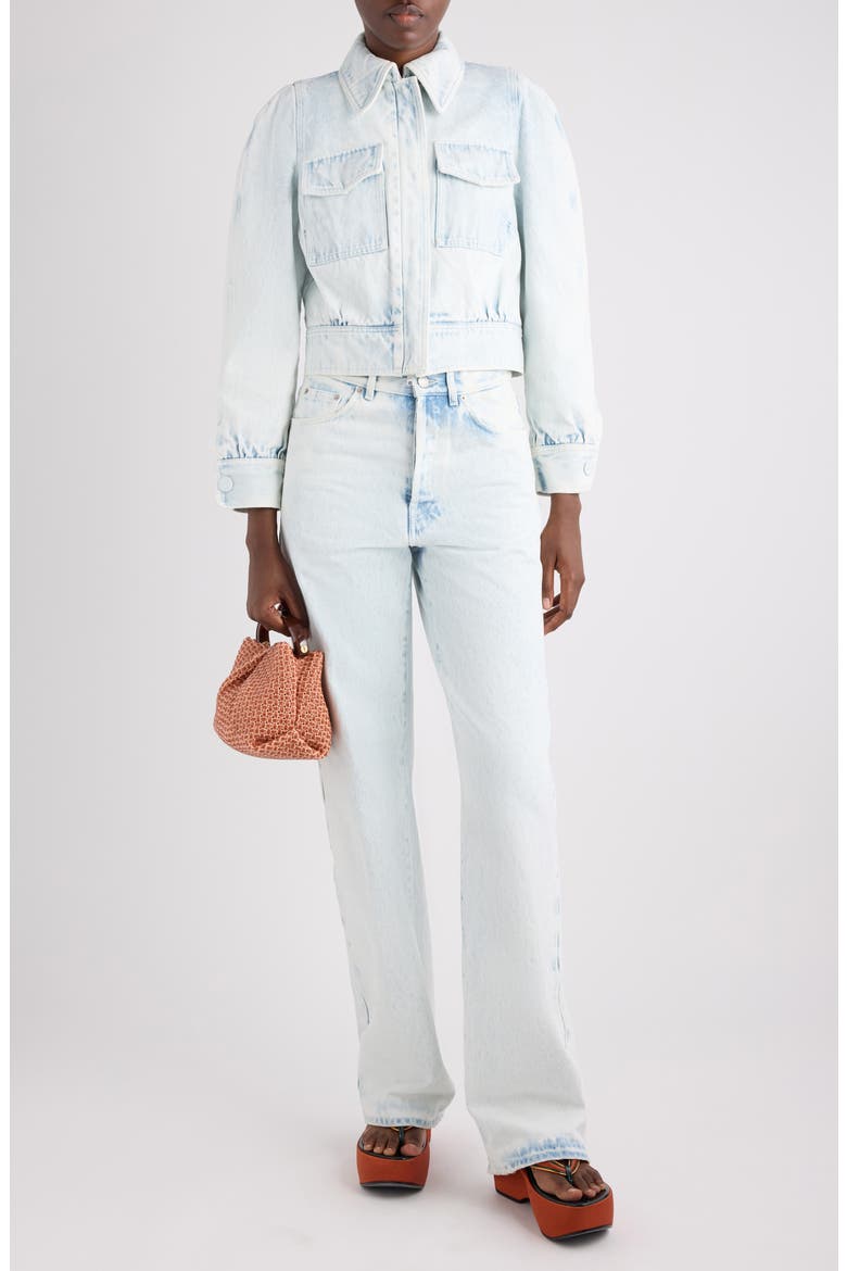 Extreme Bleach Heavyweight Denim Jacket, Alternate, color, PALE BLUE
