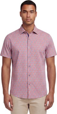Lords of Harlech Mud Geo Mens Printed Button Up Shirt