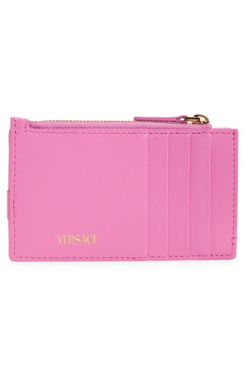 Versace Medusa '95 Quilted Leather Zip Card Holder