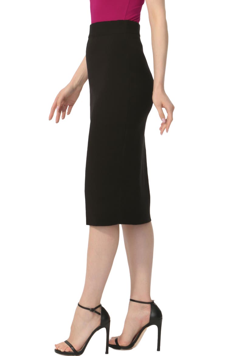 Women's Knit Pencil Skirt, Alternate, color, Black