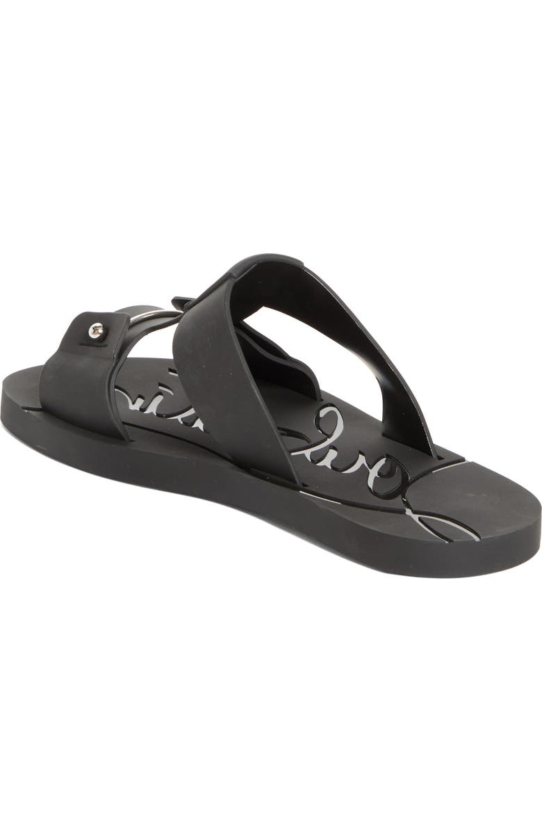 Christian Louboutin Zakouski Rubber Slide Sandal, Alternate, color, Black