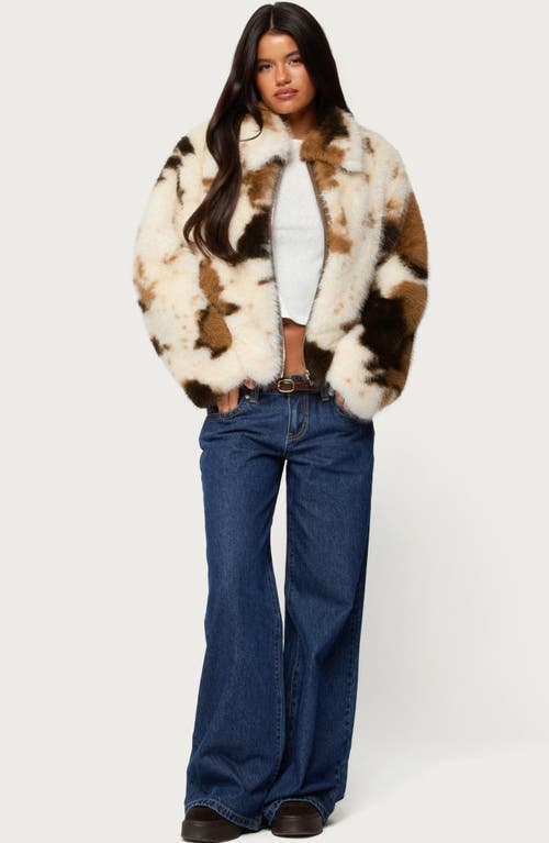 Edikted Raiyne Low Rise Wide Leg Jeans In Blue