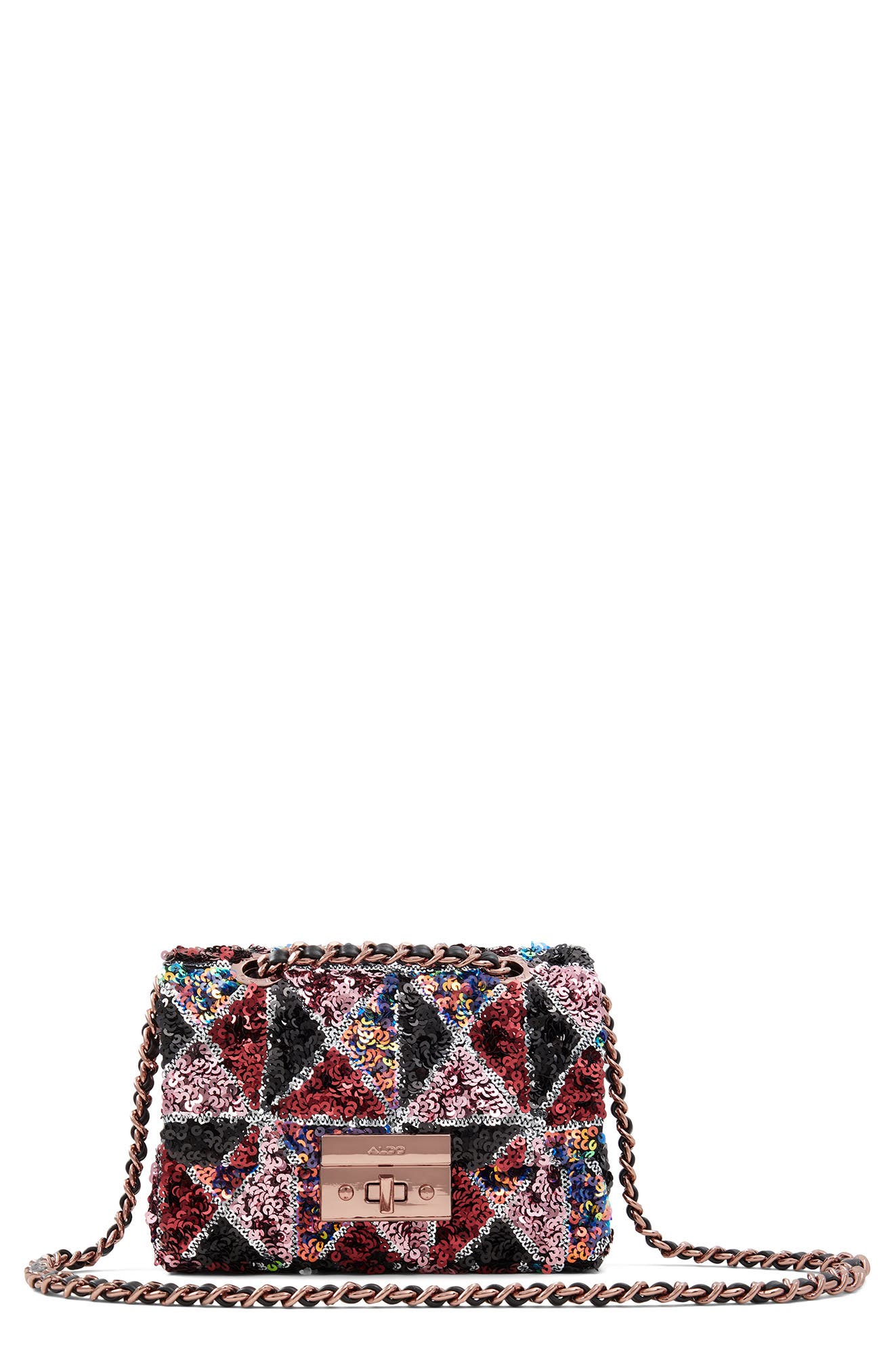 ALDO Glammy Sequin Crossbody Bag, Main, color, 