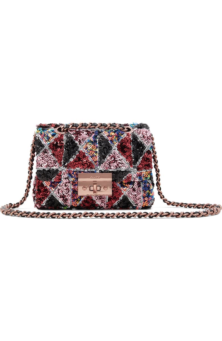 ALDO Glammy Sequin Crossbody Bag, Main, color,