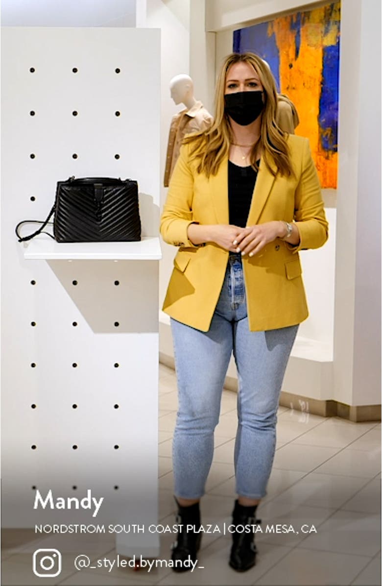 Large Edie Leather Top Handle Satchel, sales video thumbnail