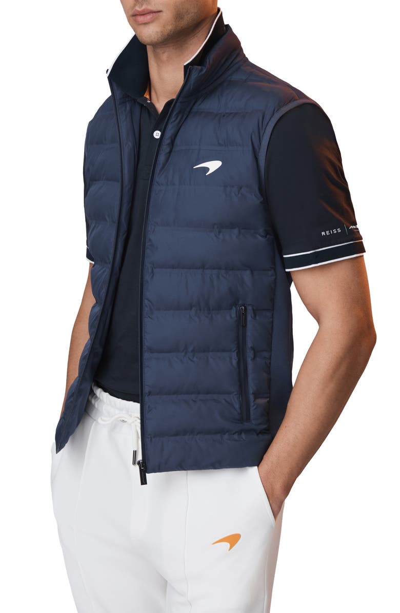 Reiss x McLaren Formula 1 Team Collection Recycled Polyester Puffer Vest, Alternate, color, 
