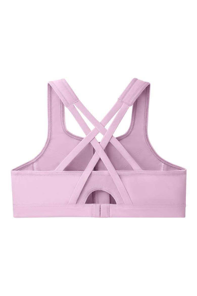 Full Figure Zip-Up Sports Bra, Alternate, color, LAVENDER