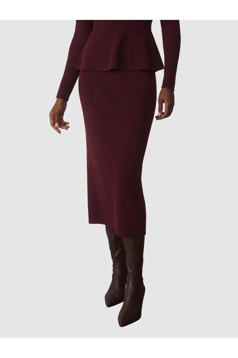 Varese Merino Cotton Blend Skirt, Main, color, Purple